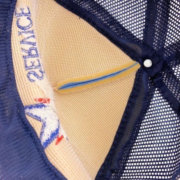 VINTAGE 70s KPL Gas Service Triple Star Mesh Trucker Hat Cap - Picture 7 of 9